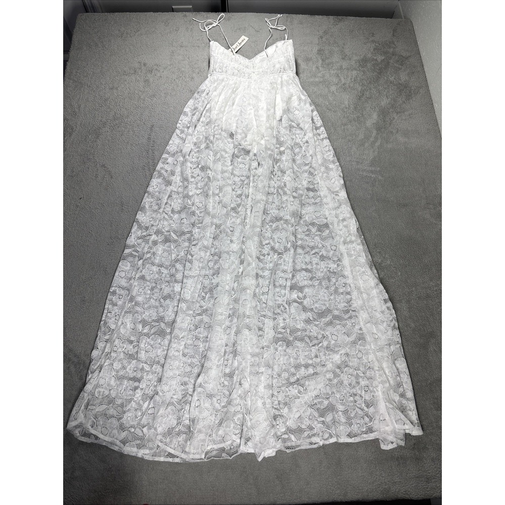 NWT For Love and Lemons Lorena Maxi Dress White Lace Size XS - Picture 12 of 14